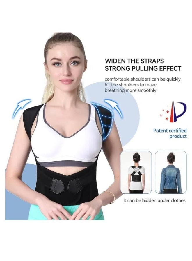 Adjustable Back and Shoulder Posture Corrector - Shoulder Straightening Support Belt - Effective Relief from Neck and Back Pain for Men and Women - Image 3
